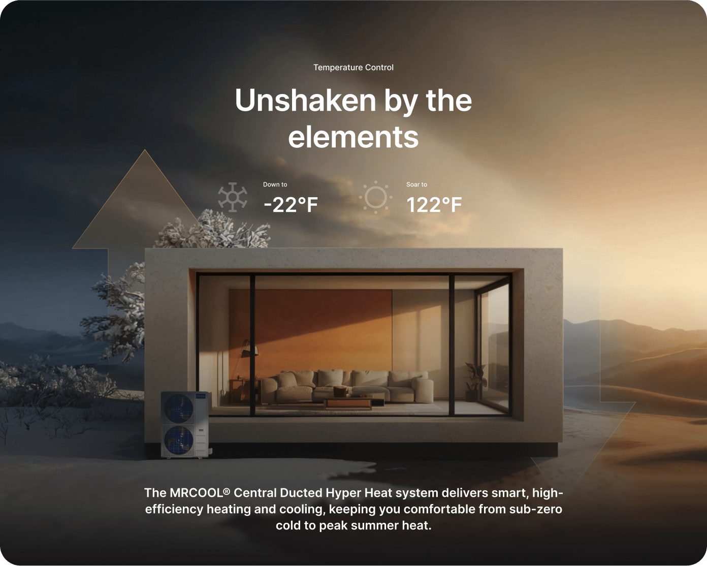 Temperature Control Unshaken by the elements.